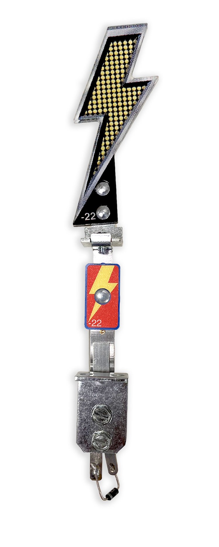 AC/DC Stand-Up Target & Lightning Bolt Assembly With Reinforced Plastic